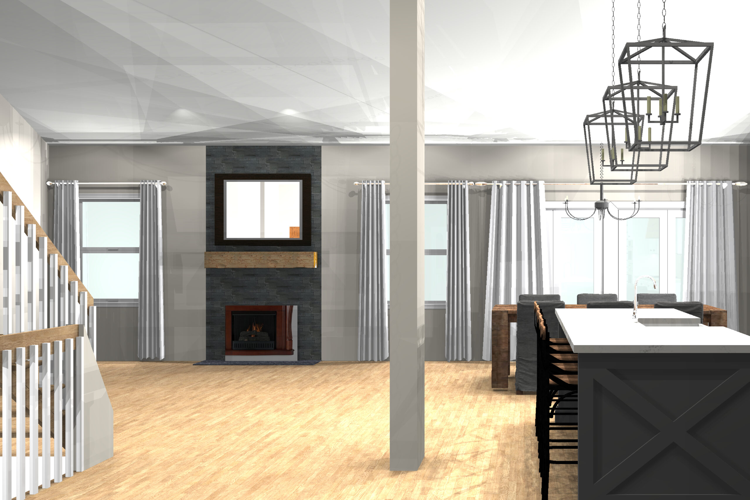 Frederick Fireplace rendering